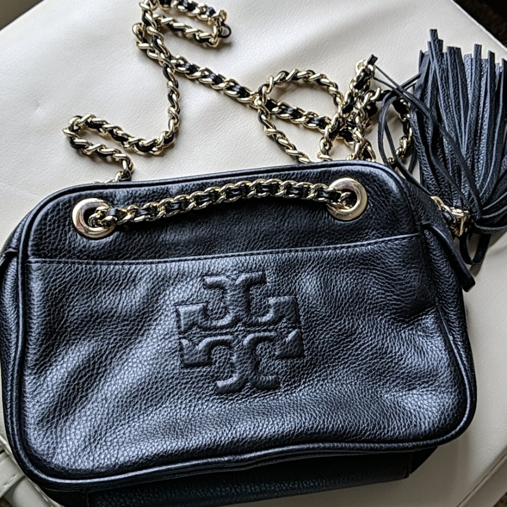 Tory Burch black leather handbag